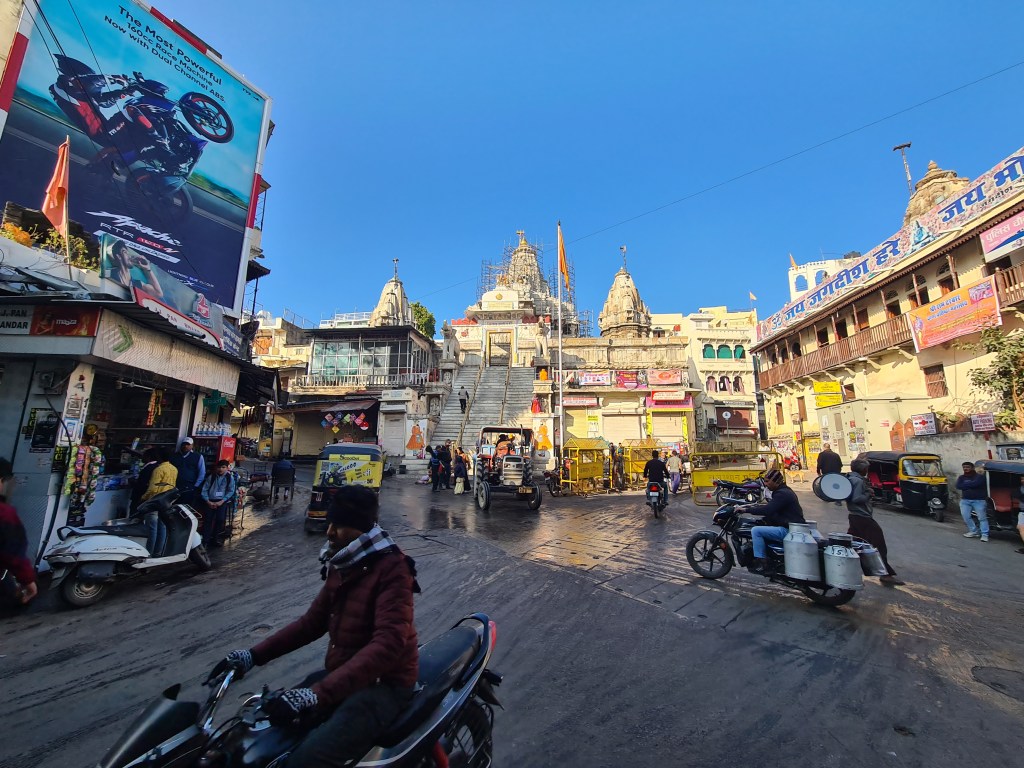 Temple corner where roads converge