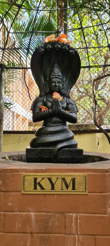 Hindi shrine in the garden