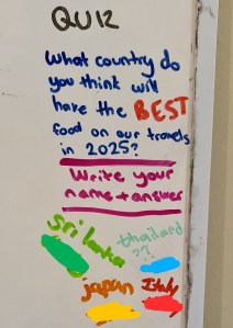Quiz - What country do you think will have the BEST food on our travels in 2025?