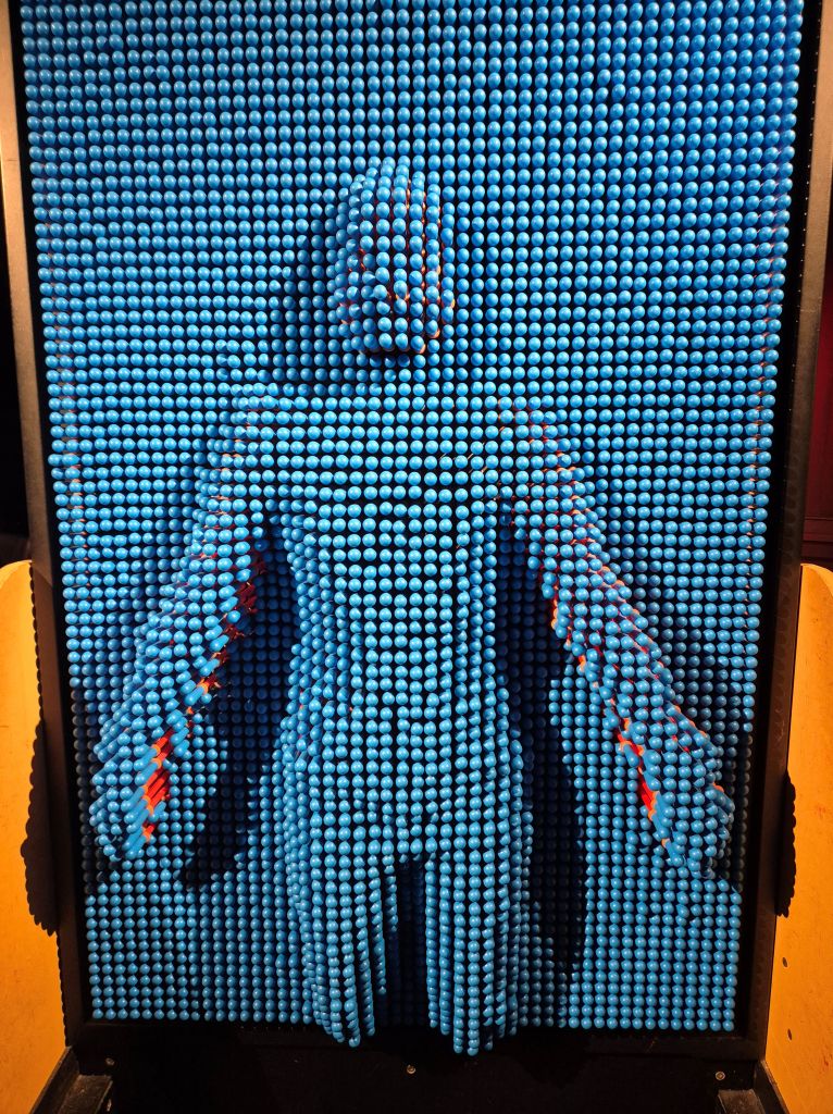 human pin cushion at Camera Obscura